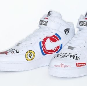 Supreme/NBA/Nike Air Force 1 Mid White Size 13